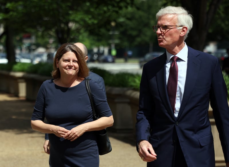 Washington Post Executive Editor Sally Buzbee and Publisher Fred Ryan.