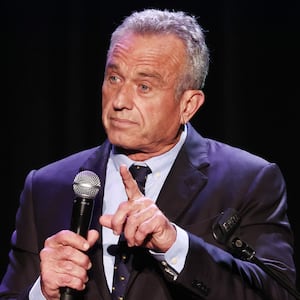 Robert F. Kennedy Jr. speaks at a Hispanic Heritage Month event.