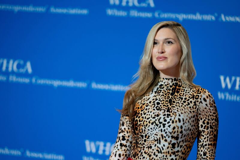 Olivia Nuzzi arrives for the White House Correspondents' Association dinner at the Washington Hilton in Washington, DC, April 29, 2023.