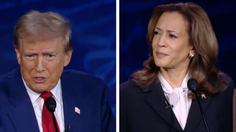 Donald Trump and Kamala Harris debate