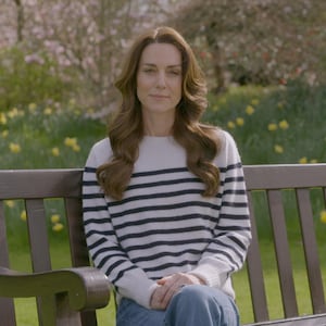 Catherine, Princess of Wales, appears in this still image from a handout video released March 22, 2024, in which she announced she is having preventative chemotherapy after cancer was found to have been present, following her abdominal surgery in January.