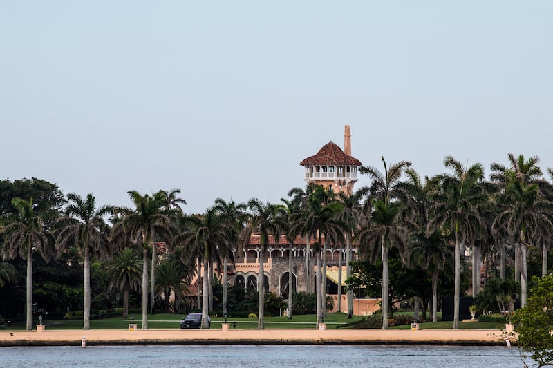 Trump is holding court at his Mar-a-Lago resort.