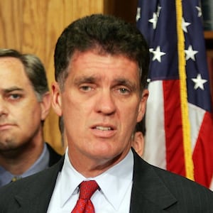 Rep. Dave Weldon (R-FL) speaks during a press conference after the House of Representatives voted to ease restrictions on federal financing for embryonic stem cell research May 24, 2005 in Washington, DC.