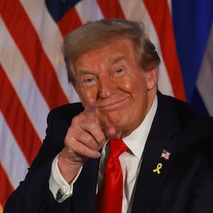 Donald Trump attends an Oct. 7 remembrance event at the Trump National Doral Golf Club on Oct. 7, 2024, in Doral, Florida.