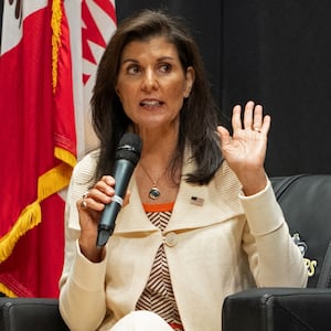 Republican presidential candidate and former U.S. Ambassador to the United Nations Nikki Haley 