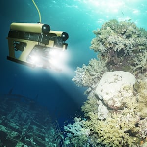 photo of subsea autonomous underwater robot shell xprize coral reef auv aus map world ocean underwater