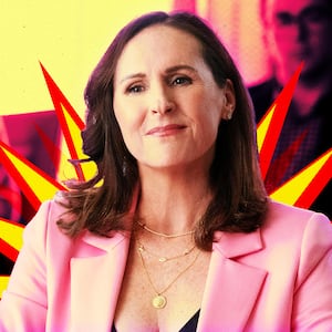 A photo illustration of Molly Shannon on Only Murders in the Building.