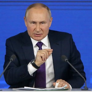 Russian President Vladimir Putin speaks