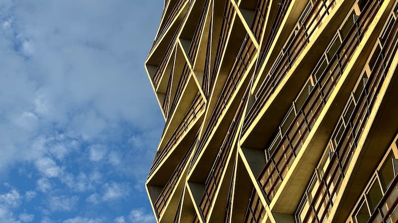 The sharp angles of the Ovolo Nishi Hotel in Canberra.