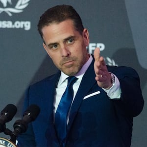 Hunter Biden speaks during the World Food Program USA’s 2016 McGovern-Dole Leadership Award Ceremony  at the Organization of American States on April 12, 2016, in Washington, D.C.