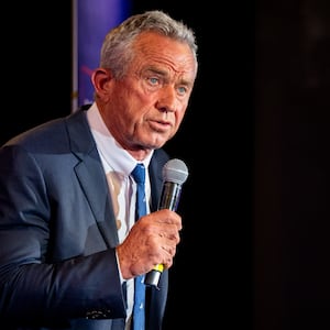 Independent Presidential candidate Robert F. Kennedy Jr. speaks to attendees during a campaign rally at Brazos Hall on May 13, 2024 in Austin, Texas.