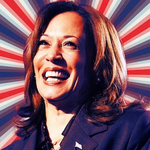 A photo illustration of Vice President Kamala Harris.