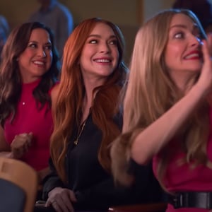 Still of Lacey Chabert, Lindsay Lohan, and Amanda Seyfried in Walmart 'Mean Girls' commercial.