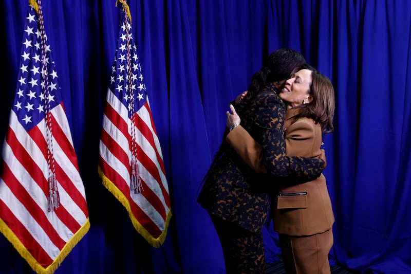 Michelle Obama and Kamala Harris.