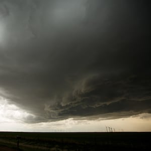 A supercell thunderstorm develops on May 8, 2017, in Elbert County near Limon, Colorado. 