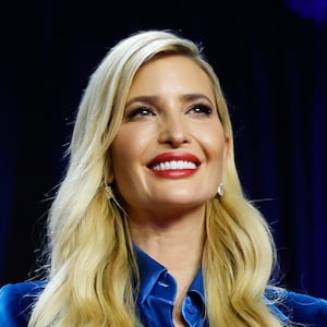 Ivanka Trump at her father’s 2024 victory rally  in West Palm Beach.