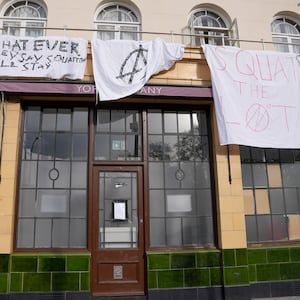 A group of people locked themselves inside the York & Albany hotel and gastropub situated just outside Regent's Park last week. Thursday April 18, 2024. 