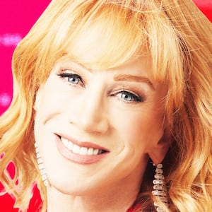 A photo illustration of Kathy Griffin.