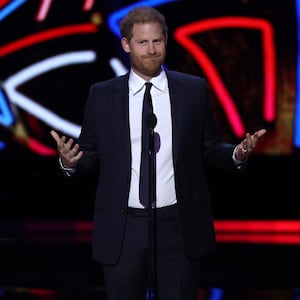 Prince Harry at the NFL Honors in Las Vegas following a visit to King Charles III in the wake of the monarch’s cancer diagnosis. 