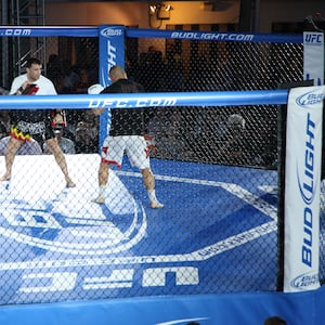 A general view of atmosphere is seen at the Bud Light Hotel for the UFC Exhibition presented by Bud Light Hotel at Doubletree Surfcomber Hotel.