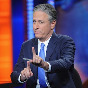 Jon Stewart hosting the Daily Show