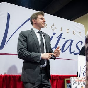 Founder and ex-leader of Project Veritas, James O’Keefe, speaks at CPAC.