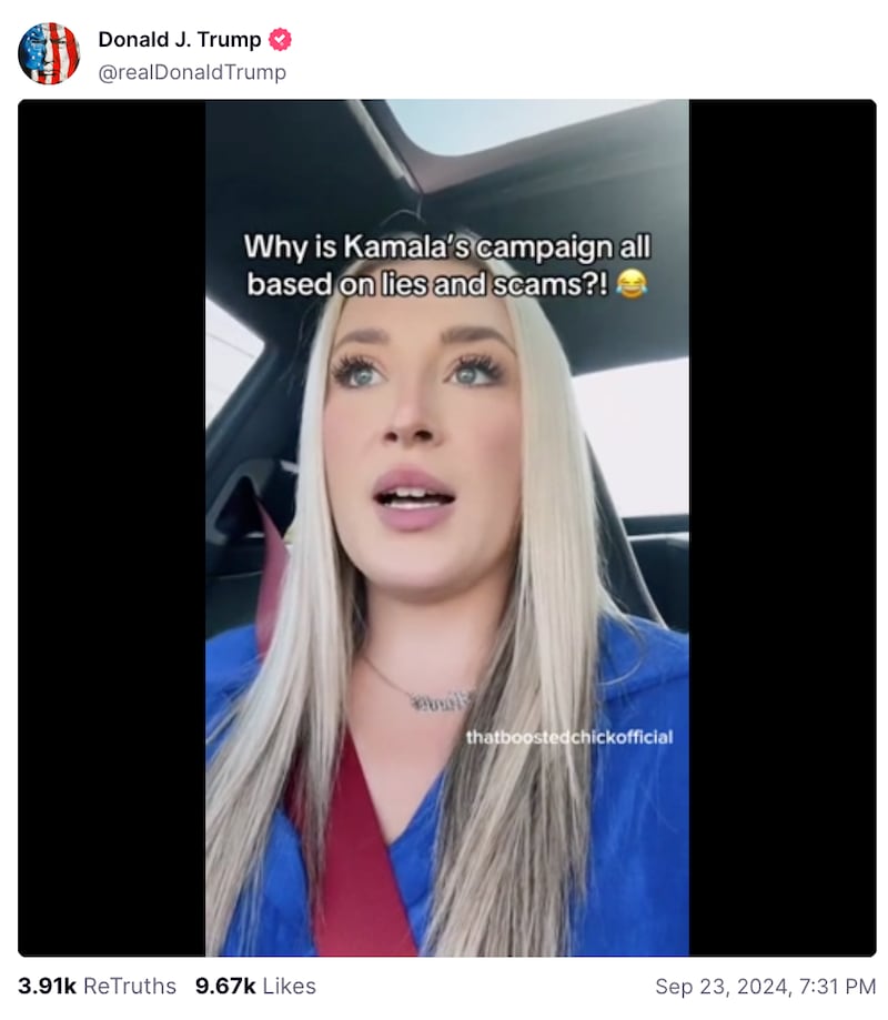 Trump Shares MAGA OnlyFans Model’s Absurd Claim That Her Nail Stylist’s ...