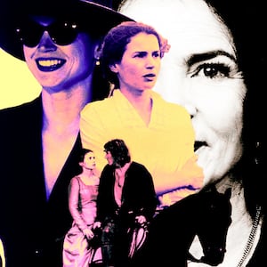 A photo illustration of Julia Ormond from her various roles 