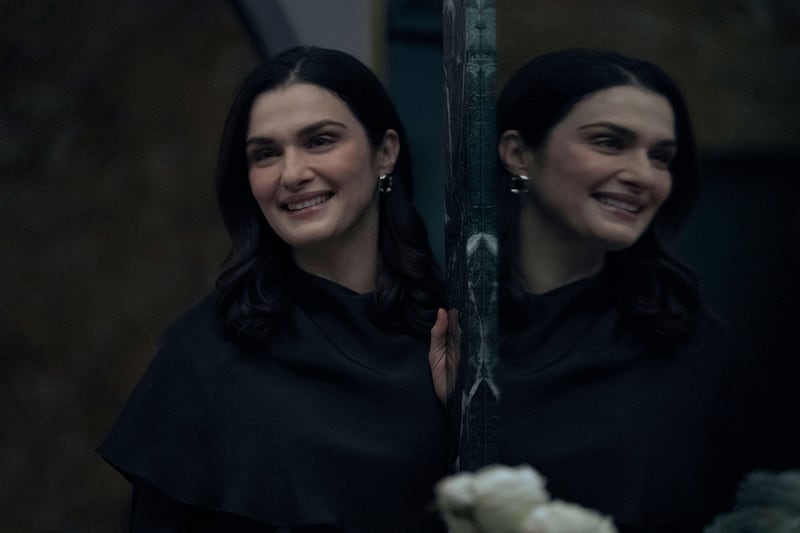 Rachel Weisz is reflected in a mirror in a still from ‘Dead Ringer’