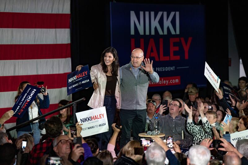 Nikki Haley and her husband Michael Haley