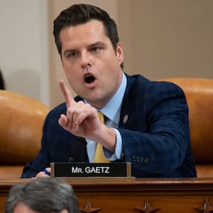 Rep. Matt Gaetz (R-FL) speaks during testimony by constitutional scholars before the House Judiciary Committee in the Longworth House Office Building on Capitol Hill December 4, 2019 in Washington, DC.