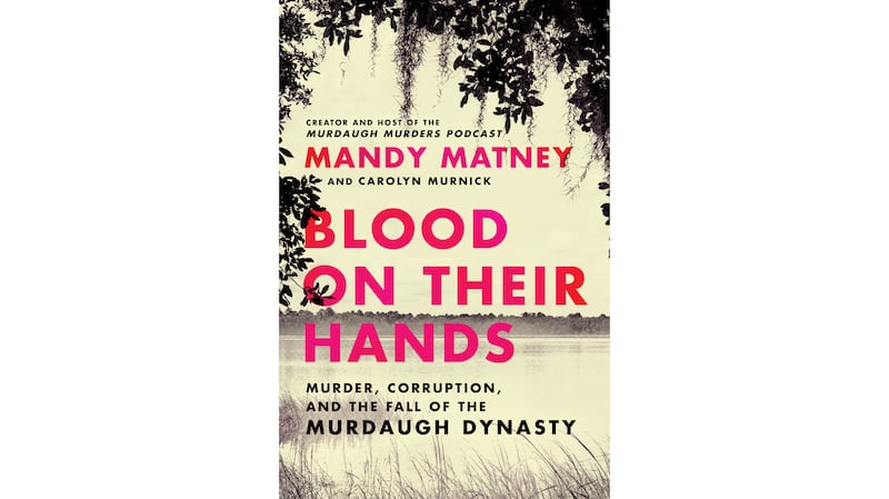 A photograph of the book cover of Blood on Their Hands by Mandy Matney.