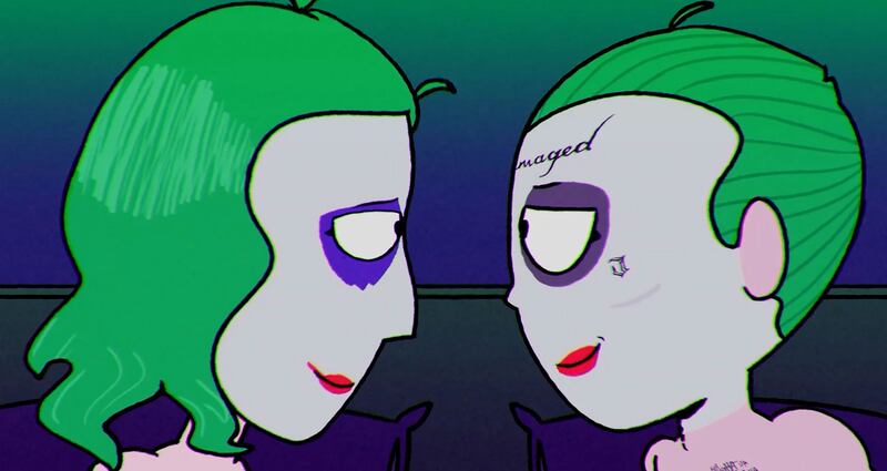 An animated still from ‘The People’s Joker'