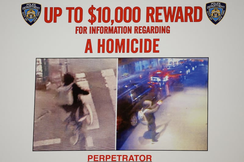 Reward poster in relation to the shooting of Brian Thompson , CEO of United Healthcare, who was shot and killed in Midtown Manhattan, in New York City, US, December 4, 2024.