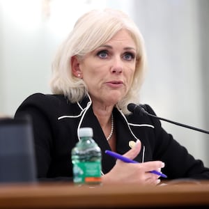 Jennifer Homendy, Chair of the NTSB, testifies before the Senate Commerce, Science and Transportation Committee at the Russell Senate Office Building on Capitol Hill on March 06, 2024 in Washington, DC.