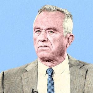 A photo illustration of Robert F Kennedy Jr