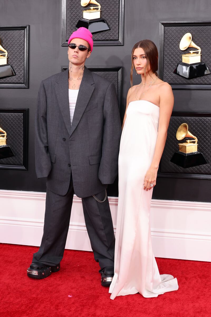 Justin and Hailey Bieber.