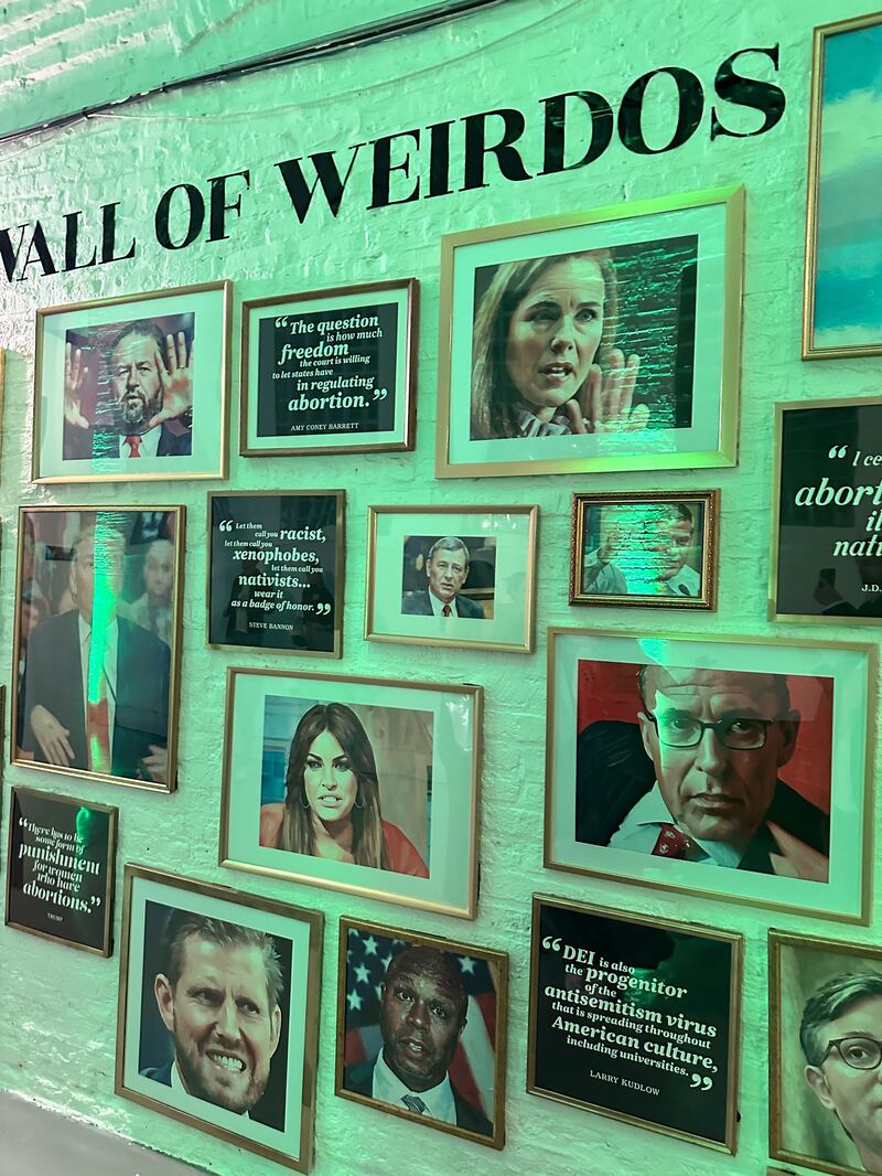 The “Hotties for Harris” party’s Wall of Weirdos.