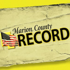 A photo illustration of the Marion County Record logo on a yellow background.