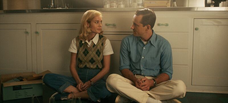 Film still of Brie Larson in Lessons in Chemistry