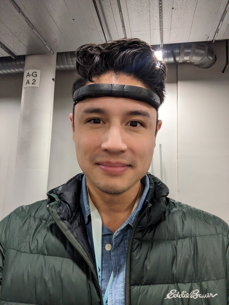 The Daily Beast's intrepid reporter Tony Ho Tran wears AAVAA's headbands.