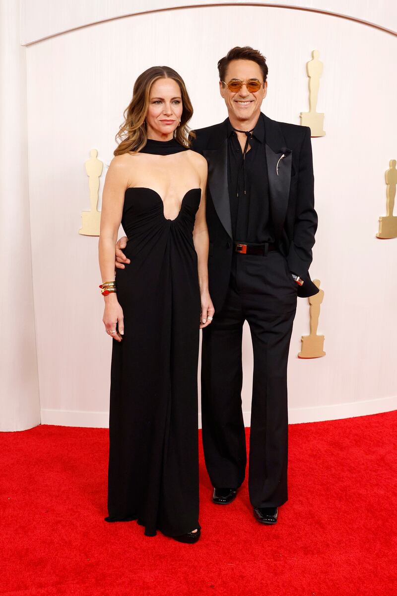 Susan Downey and Robert Downey Jr. at the Oscars 