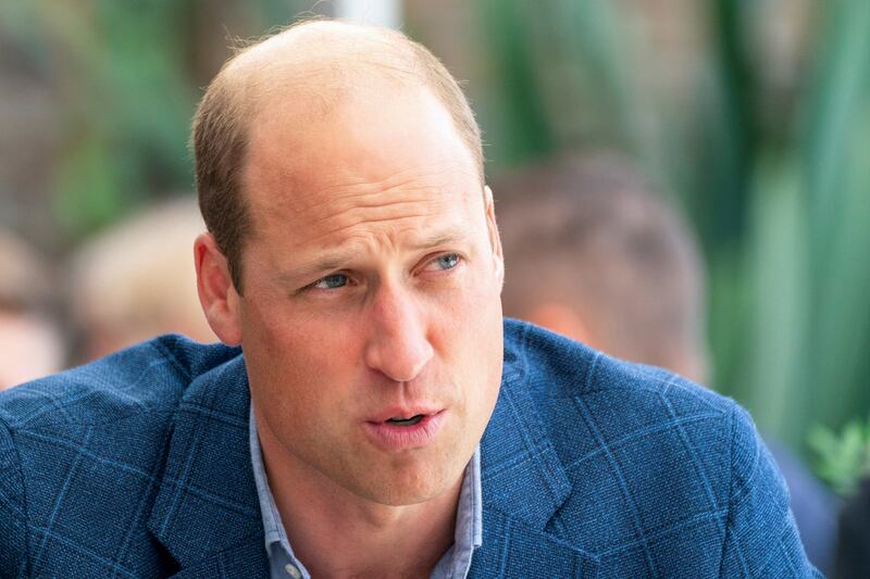 Prince William speaks during a visit to Dockhead Fire Station to mark Emergency Services Day (999 Day), in London, Britain, September 9, 2021.