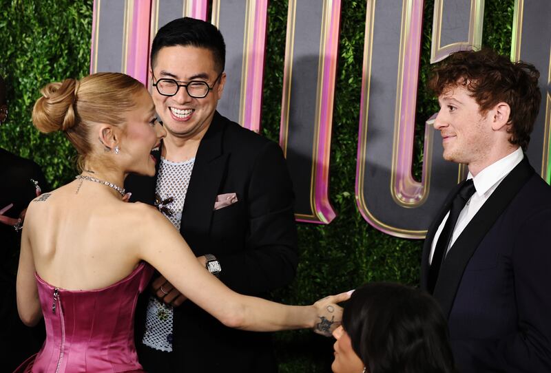 Ariana Grande, Bowen Yang and Ethan Slater.