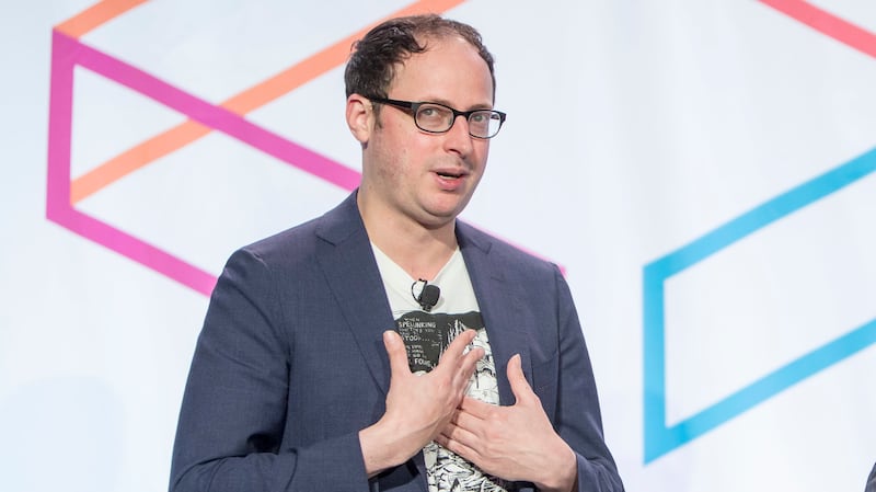 Nate Silver in conversation with NY1’s Pat Kiernan in New York on May 18, 2015.