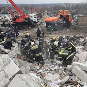 Aftermath of shelling in Belgorod, where 9,000 children are set to be evacuated amid alleged Ukrainian attacks. 