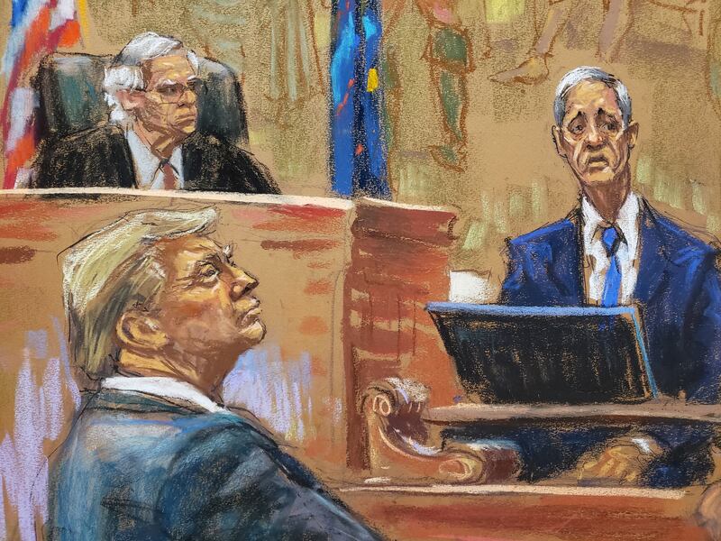 A courtroom portrait led Donald Trump to deliver a blunt self-assessment on Thursday: "I gotta lose some weight."