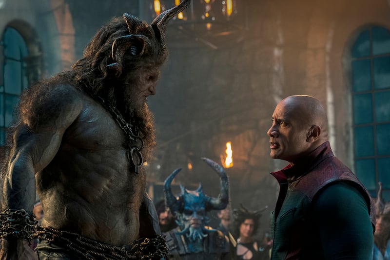 Dwayne Johnson and Kristofer Hivju in Red One.