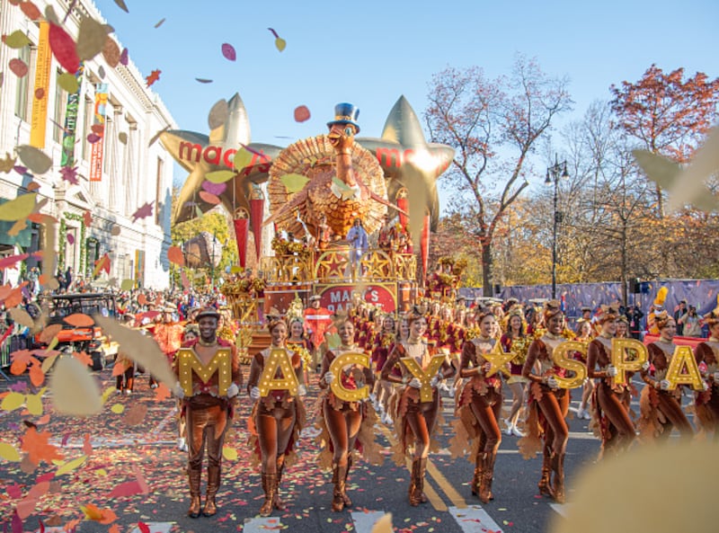 A view of the Tom Turkey float at the 2023 Macy's Thanksgiving Day Parade.