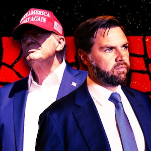 A photo illustration of Donald Trump and JD Vance.